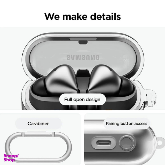 کیف ایرفون اسپایدر مدل Clear مناسب سامسونگ Galaxy Buds 3 / 3 Pro