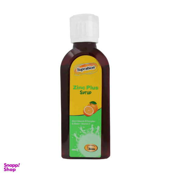 شربت زینک پلاس سوپرابیون حجم 200 میلی لیتر