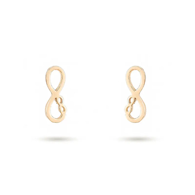 گوشواره طلا 18 عیار زنانه میلی گالری مدل ماکان طرح بینهایت کد MT1047