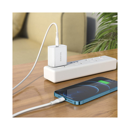 شارژر دیواری گوشی موبایل بروفون مدل BA57 به همراه کابل Type-C به Lightning