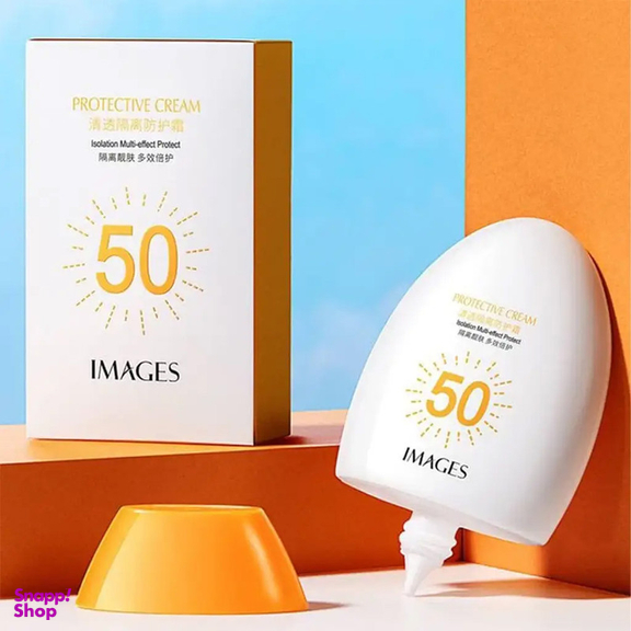 کرم ضد آفتاب بدون رنگ ایمجز SPF 50 مدل Protective مناسب انواع پوست حجم 45 میلی لیتر مجموعه 2 عددی