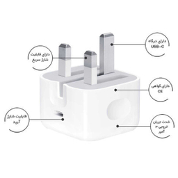 شارژر دیواری طرح اپل مدل فست شارژ PD 20W