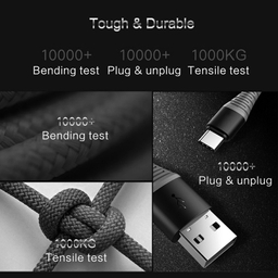 کابل تبدیل USB به لایتنینگ راک اسپیس مدل RCB0557 طول 1.2 متر