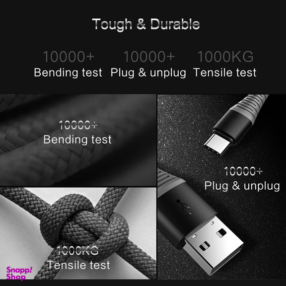 کابل تبدیل USB به لایتنینگ راک اسپیس مدل RCB0557 طول 1.2 متر