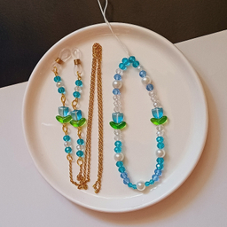 ست بند عینک و آویز موبایل مدل گل لاله کد 800