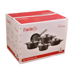 سرویس قابلمه و تابه گرانیتی 9 پارچه پرارین مدل ESTIMA کد 4325