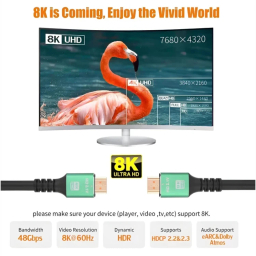 کابل HDMI 8K مدل HD2.1V Premium طول 1.8 متر