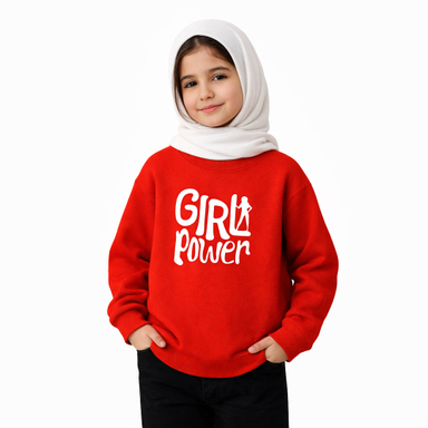 سویشرت دخترانه مدل A43 GIRL رنگ قرمز