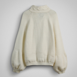 ژاکت زنانه گره استایل مدل برف دونه رنگ کرم