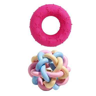 اسباب بازی دندانی سگ و گربه بیوموزارا مدل حلقه و توپ