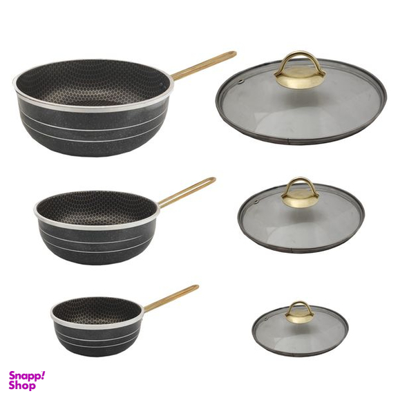 سرویس تابه 6 پارچه مدل زنبوری کد 001