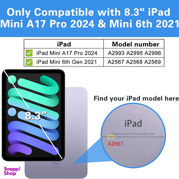 کاور تبلت سامورایی مدل Black-Bumper مناسب برای اپل iPad Mini 6 2021 / iPad Mini 2024
