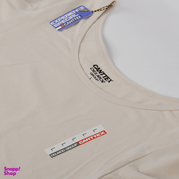 کراپ‌ تیشرت آستین بلند زنانه کانتکس مدل 249014509 رنگ کرم