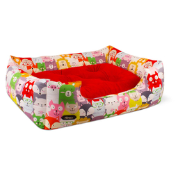 جای خواب سگ و گربه نیناپت مدل وی آی پی یو طرح گربه ها