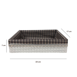 سبد نان و سبزی مدل چوب و چرم کد T1099T مجموعه 2 عددی