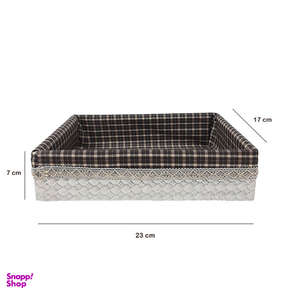 سبد نان و سبزی مدل چوب و چرم کد T1099T مجموعه 2 عددی