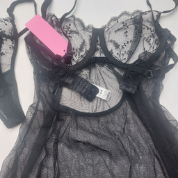 لباس خواب زنانه برتا کد 2200B رنگ مشکی