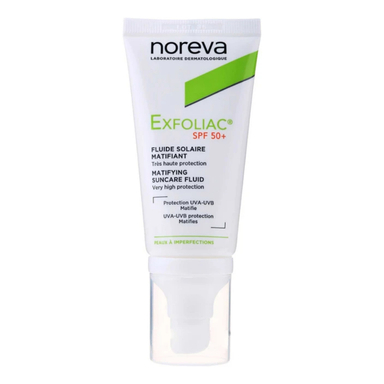 کرم ضد آفتاب بی رنگ نوروا مدل Exfoliac مناسب پوست چرب و مختلط حجم 40 میلی لیتر