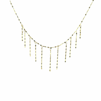 گردنبند طلا 18 عیار زنانه مدل استارز شرابه ای