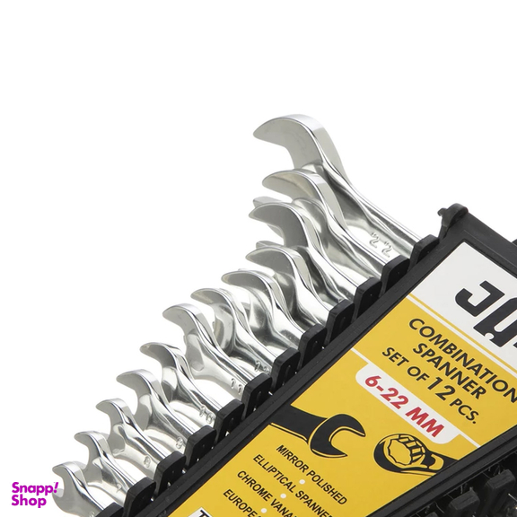 آچار یکسر تخت و یکسر رینگی جاب مدل MM 622 مجموعه 12 عددی