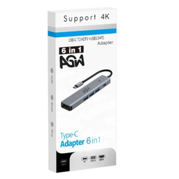USB هاب 5 پورت Type-C ای جی دبلیو مدل BYL-2319
