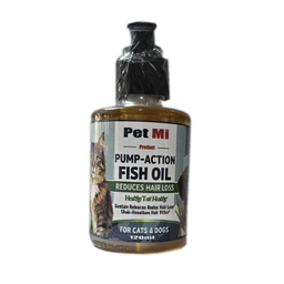 روغن ماهی درمان ریزش مو سگ و گربه پت می مدل Fish Oil حجم 120 میلی لیتر