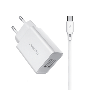 شارژر دیواری 10 وات سیبراتون مدل S-W1245C به همراه کابل USB-C