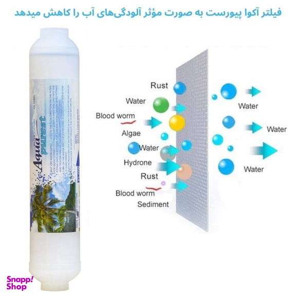 فیلتر رسوب گیر کولر آبی آکوا پیورست شریعتی مدل الیافی X 5580 NEW مجموعه 4 عددی