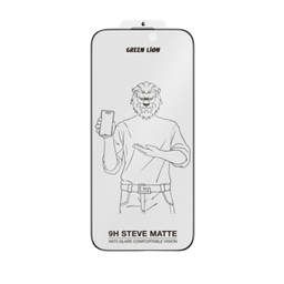 محافظ صفحه نمایش گوشی موبایل گرین لاین مدل 9H Steve Matte مات مناسب برای اپل iPhone 16 Pro Max