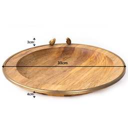 سینی گرد گلد کیش کد GK829455