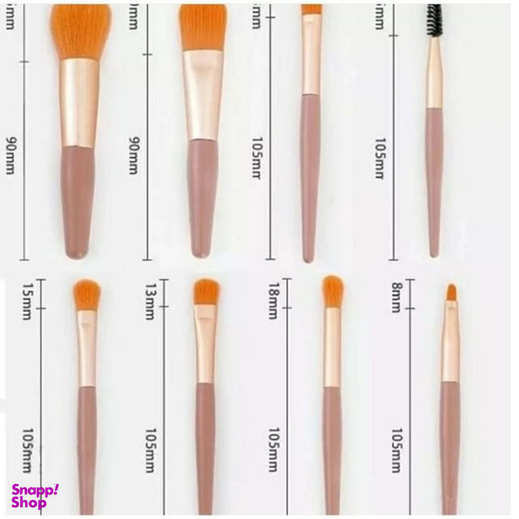 ست براش آرایشی مدل مینی کد 002 مجموعه 8 عددی