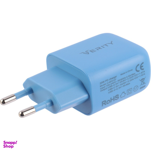 شارژر دیواری 30 وات وریتی مدل V-AP2128 به همراه کابل Type-C
