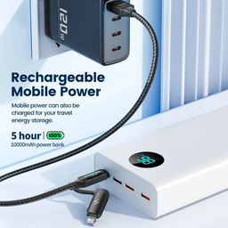 کابل تبدیل USB به Lightning/USB-C توکی مدل TQ-X03 طول 1 متر