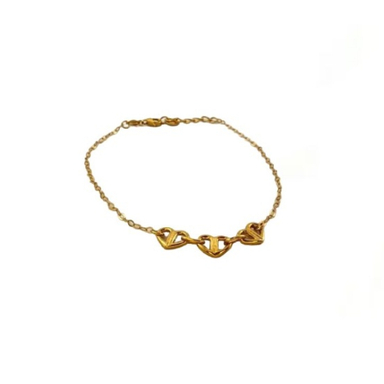 دستبند طلا 18 عیار زنانه مدل قلب کد 431