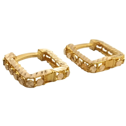 گوشواره طلا 18 عیار زنانه نواگلد مدل کلیپسی امگا مربعی کد 44511