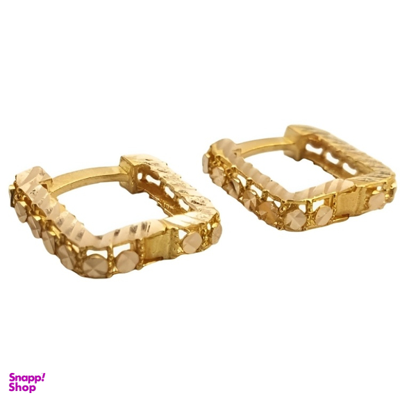 گوشواره طلا 18 عیار زنانه نواگلد مدل کلیپسی امگا مربعی کد 44511