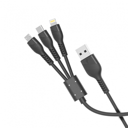 کابل تبدیل USB به microUSB  / لایتنینگ  / USB-C کاجیتل مدل 3in1 طول 1.2 متر