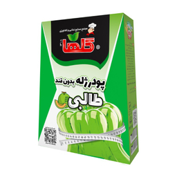 پودر ژله بدون قند طالبی گلها وزن 30 گرم بسته بندی جعبه