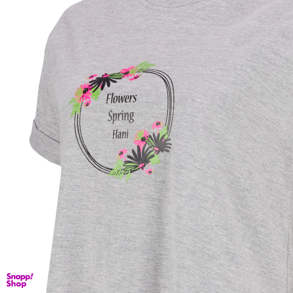 ست تیشرت و شلوارک زنانه کد 1017 رنگ طوسی