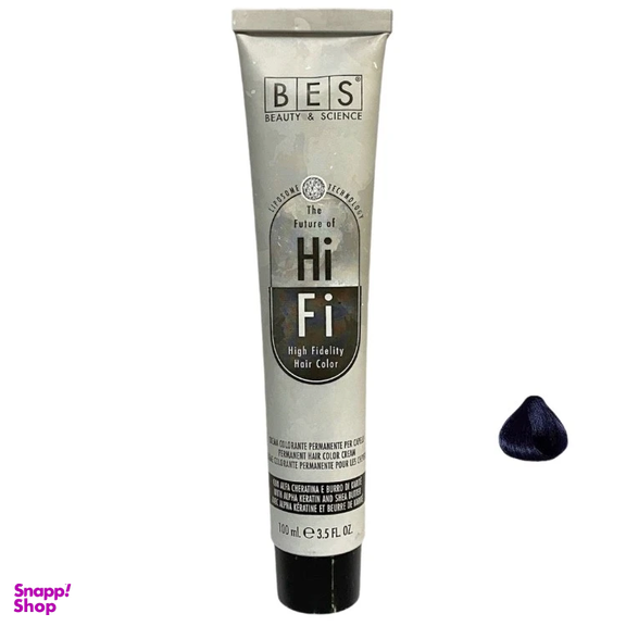 رنگ مو بی ای اس مدل Hi Fi شماره 1.90 رنگ سرمه ای تیره حجم 100 میلی لیتر