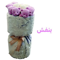 عروسک طرح دسته گل عروسک خرس مدل بوکت تدی ارتفاع 42 سانتی متر