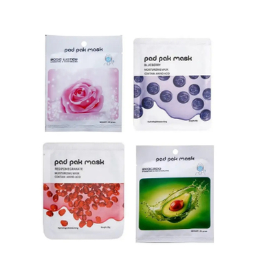 ماسک صورت پد پاک مدل ورقه ای کد 02 بسته 4 عددی