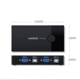 سوئیچ KVM دو پورت VGA یوگرین کد 30357