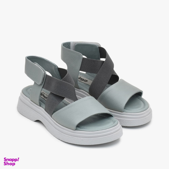 صندل زنانه چرم تهران کد A99T رنگ نقرابی