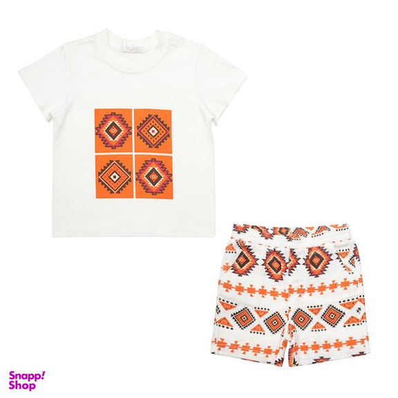 ست تی شرت و شلوارک پسرانه فیورلا مدل سرخپوست 34059