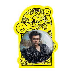 آینه جیبی خندالو مدل هری استایلز گروه موسیقی وان دایرکشن One Direction  کد 18941