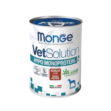 کنسرو درمانی سگ وت سلوشن مونژه مدل ضد حساسیت طعم بره وزن 400 گرم