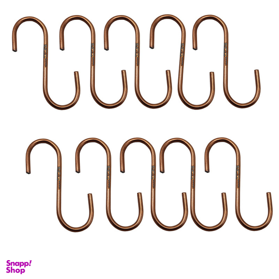 قلاب آویز مدل داگ طرح اس شکل کد YPZ-BOLAND-10.5CM مجموعه 10 عددی
