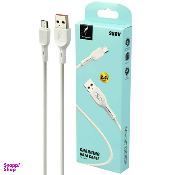 کابل USB به MicroUSB اسکای دلفین مدل S58V طول 1.2 متر
