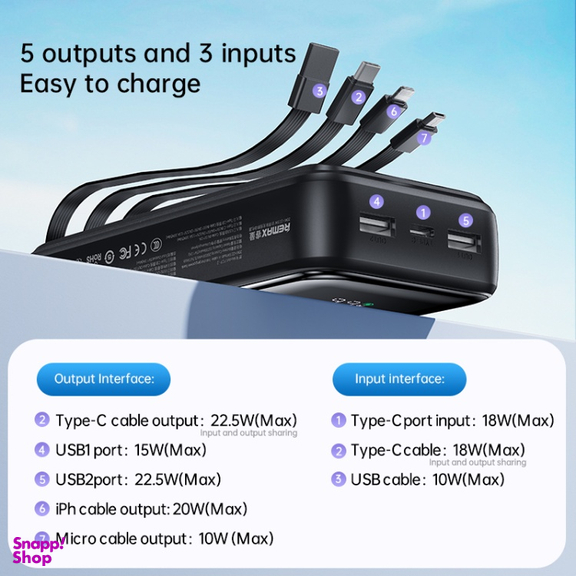 پاوربانک ریمکس مدل FCP-1 ظرفیت 10000 میلی آمپر ساعت